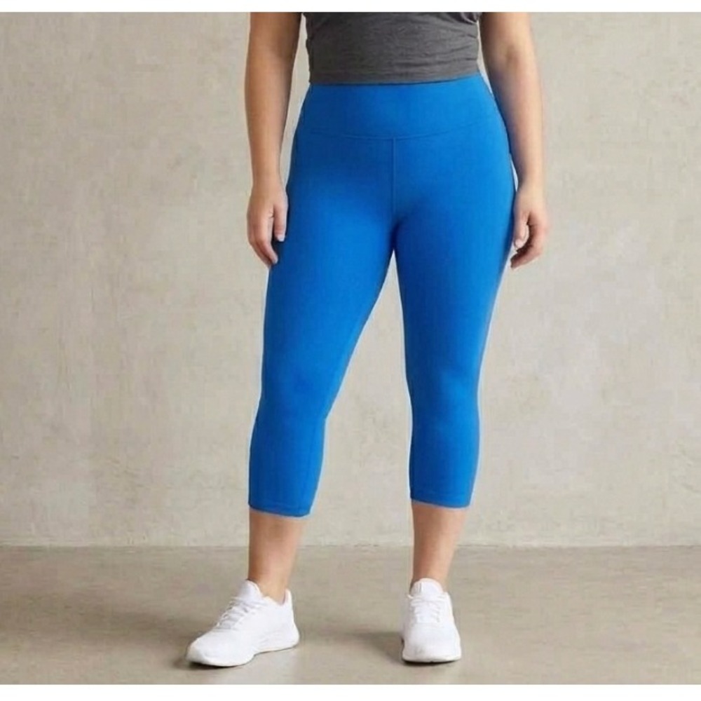 Lululemon Base Pace High-Rise Crop‎ 23 Blue Nulux Running Leggings W6BO1S
